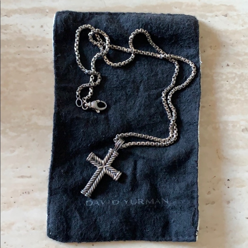 David Yurman Chevron Cross Necklace
